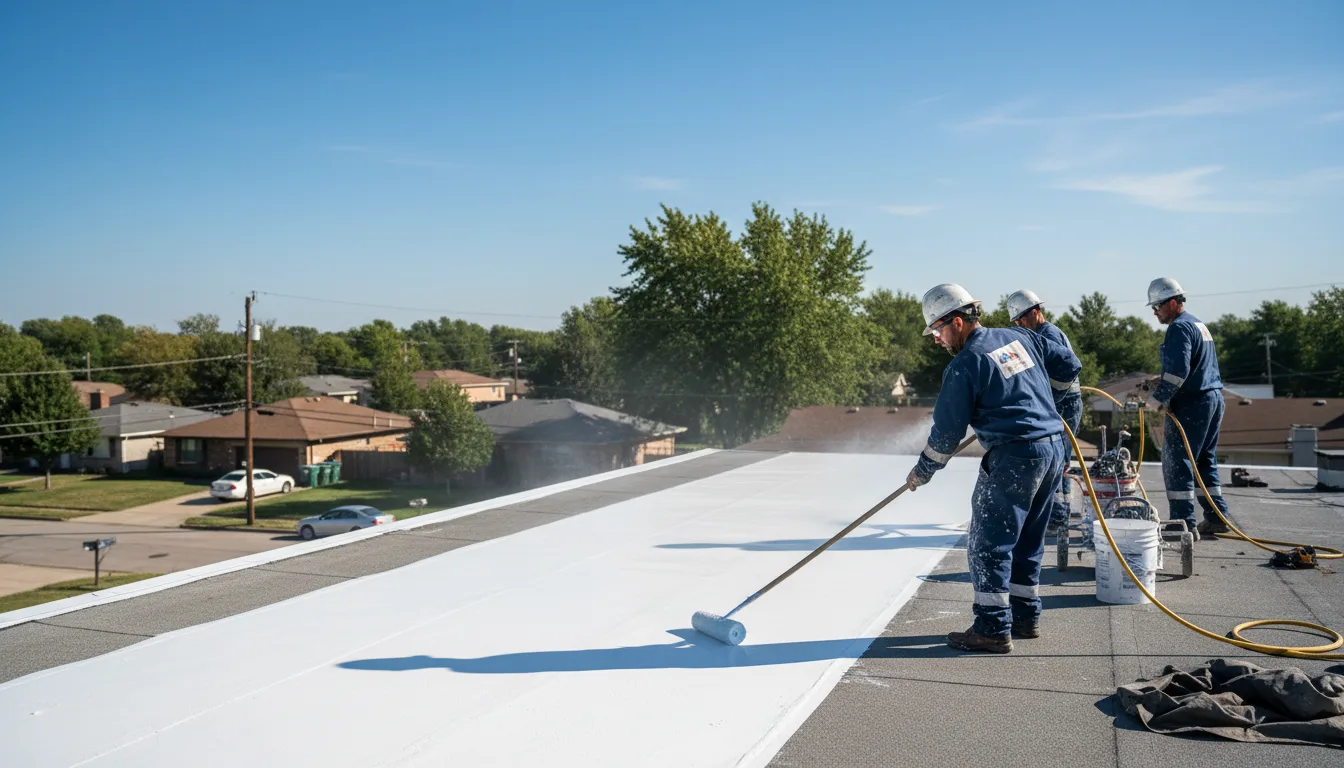 Commercial roof coating in Poynor, TX near me